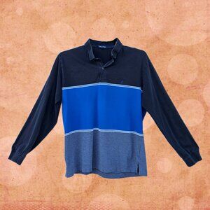 Nautica Classic Fit Men's Rugby Long Sleeve Polo Shirt - L